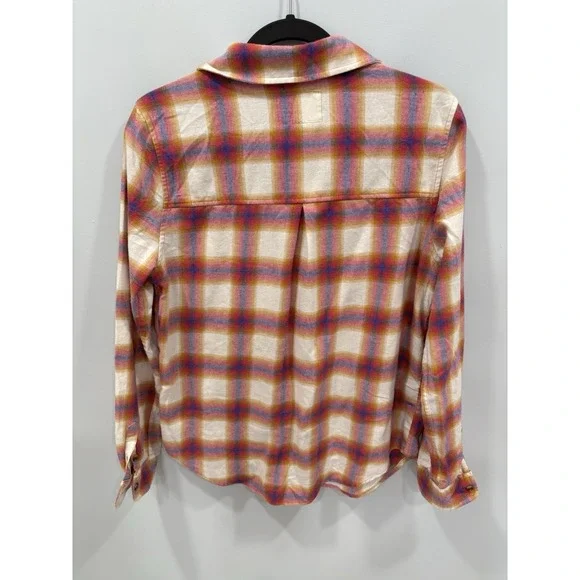 Aeropostale Boyfriend Fit Plaid Shirt Medium Button Front NWT Cotton Blend - Picture 3 of 10